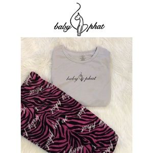 Girls Baby Phat Two-Piece Pajama Set